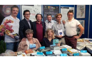 TORINO, Maggio 2015, stand Alpette-Cossano, Salone Internazionale del Libro con docenti del Polo Astronomico Don Giovanni Capace
