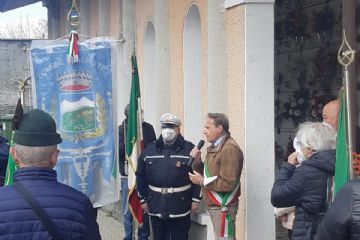Corteo, omaggio al Monumento Alpini, Cippo Ex Internati, Monumento agli Svizzeri e al Sacrario Caduti della II Guerra Mondiale